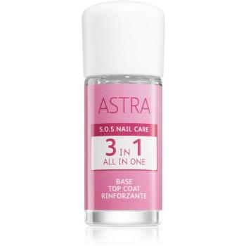 Astra Make-up S.O.S Nail Care 3 in 1 lac de unghii de baza si superioara 12 ml