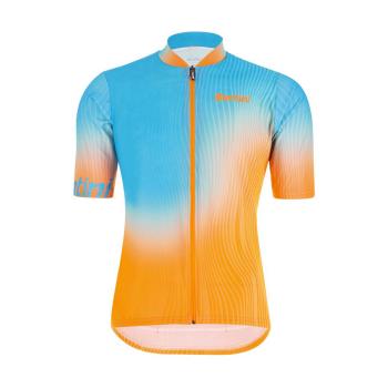 
                 SANTINI Tricou de ciclism cu mânecă scurtă - TERRA MTB - turcoaz/portocaliu  
            