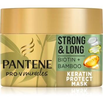 Pantene Strong & Long Biotin & Bamboo masca regeneratoare impotriva caderii parului 160 ml