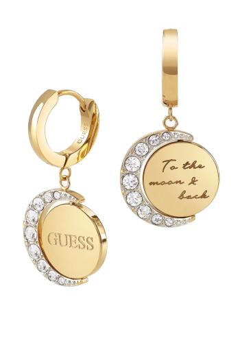 Guess Cercei rotunzi placați cu aur cu pandantive Moon Phases JUBE01192JWYG