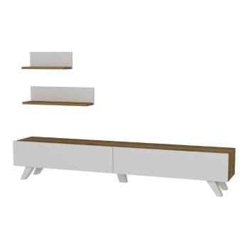 Set mobilier TV alb/natural  60x14,5 cm Amerika - Kalune Design