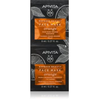 Apivita Express Beauty Orange masca iluminatoare facial 2x8 ml