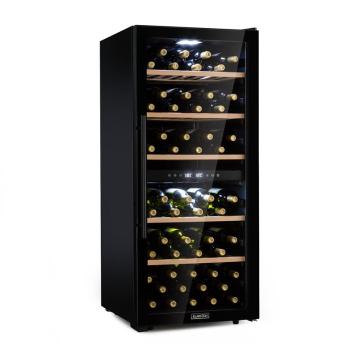 Klarstein Barossa 102D, frigider de vin, 2 zone, 102 sticle, touch LED, negru
