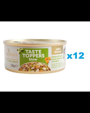 APPLAWS Taste Troppers Conserve Tocanita pentru caini, cu pui, miel si morcovi 12x156 g