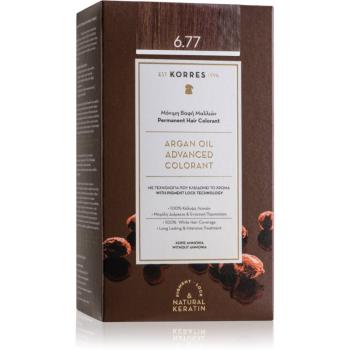 Korres Argan Oil Culoare permanenta pentru par cu ulei de argan culoare 6.77 Gianduja