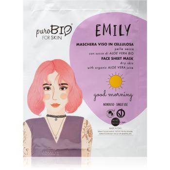 puroBIO Cosmetics Emily Good Morning masca de celule cu efect hidratant si linistitor cu aloe vera 15 ml