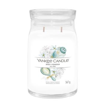 Yankee Candle Lumânare aromatică Signature sticlă mare Baby Powder 567 g