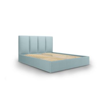 Pat dublu Mazzini Beds Juniper, 180 x 200 cm, albastru deschis