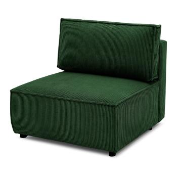 Modul pentru canapea verde cu tapițerie din catifea reiată  (cu colț variabil) Nihad modular – Bobochic Paris