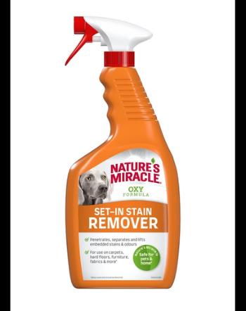 NATURE'S MIRACLE SET-IN OXY Stain&amp;Odour Remover Dog Spray impotriva petelor si mirosurilor, caini 709 ml