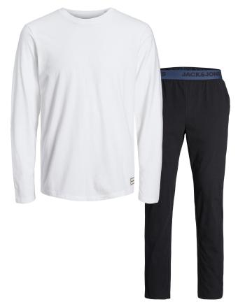 Jack&Jones Pijamale bărbați JAC Standard Fit 12221858 White Pants Black M