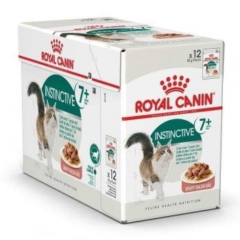 Royal Canin Instinctive 7+, bax hrană umedă pisici, (în sos), 85g x 12