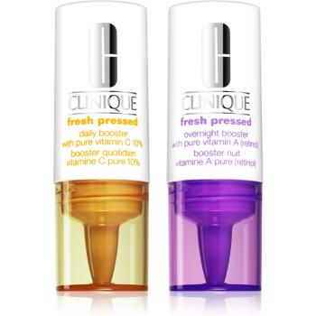 Clinique Fresh Pressed™ Clinical Daily + Overnight Boosters with Pure Vitamins C 10% + A Ingrijire pentru zi si noapte 8,5 ml + 6 ml