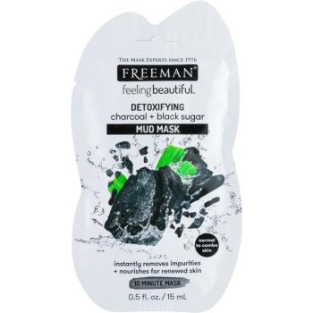 Freeman Feeling Beautiful masca cu namol pentru piele normală și mixtă Charcoal & Black Sugar  15 ml