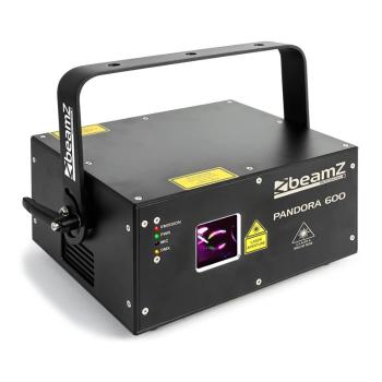 Beamz Pandora 600 Show-Laser TTL RGB MIC DMX ILDA Soundaktiv Master/Slave 400mW