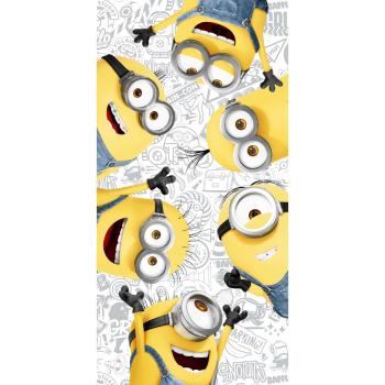 Prosop  pentru copii galben-alb din bumbac 70x140 cm Minions 2 – Jerry Fabrics