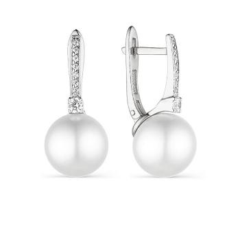 JVD Cercei eleganți cu perle și zirconii SVLE0970XH2P100