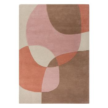 Covor din lână Flair Rugs Glow, 120 x 170 cm, roz-bej