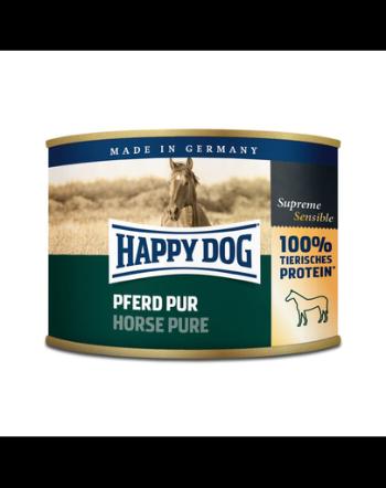 HAPPY DOG Pferd Pur Hrana umeda pentru caini, 100% carne de cal, 200 g
