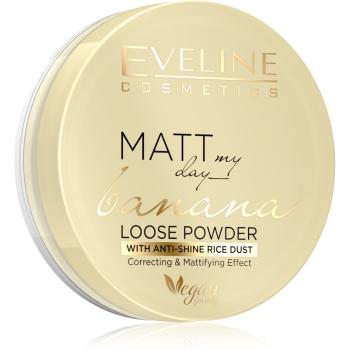 Eveline Cosmetics Matt My Day pudra de fixare cu efect matifiant culoare Banana 6 g