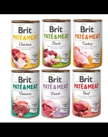 BRIT Pate&amp;Meat Mix conserve 6x400 g pate pentru caini, hrana umeda