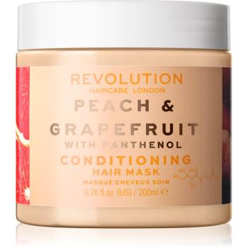 Revolution Haircare Hair Mask Peach & Grapefruit masca de hidratare si luminozitate pentru păr 200 ml