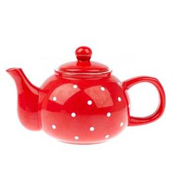 Ceainic ceramic Dots 1 l, roșu