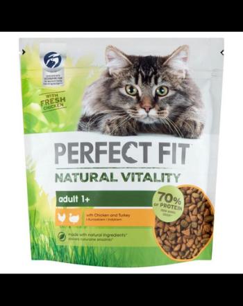 PERFECT FIT Natural Vitality 1+ Hrana uscata pisici, cu pui si curcan 6x650 g