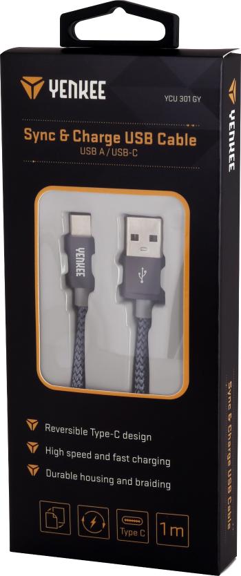 Cablu de sincronizare si incarcare USB tip C 1m - gri - Mărimea 1 m