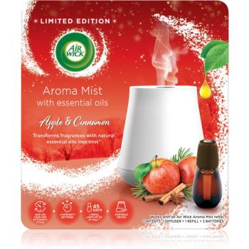 Air Wick Magic Winter Apple & Cinnamon aroma difuzor cu rezervã + baterie White Difuser 20 ml