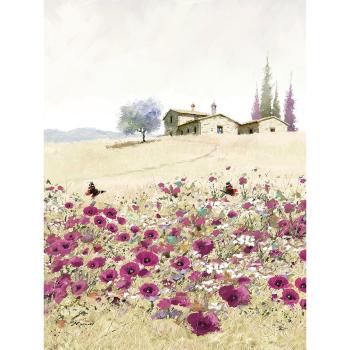 Tablou pe pânză Styler Violet Poppies, 50 x 70 cm