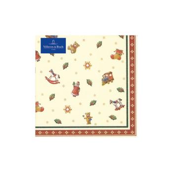 Set 20 șervețele de hârtie cu motiv de Crăciun Villeroy & Boch Toys, 25 x 25 cm