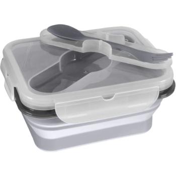 Zopa Silicone Lunch Box Small serviciu de masă pentru copii Dove Grey 15x7,5 cm 1 buc