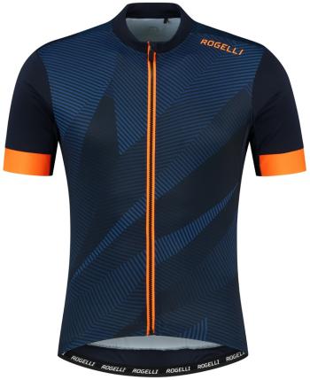 Ciclism jersey Rogelli AMURG cu mâneci scurte, albastru-portocaliu ROG351386
