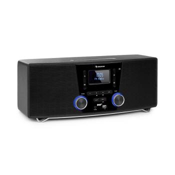 Auna Stockton, sistem stereo micro, max. 20W, DAB +, UKW, CD player, BT, OLED, negru