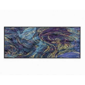 Covor tip traversă albastru închis lavabil 80x200 cm Swirls – Oyo Concept