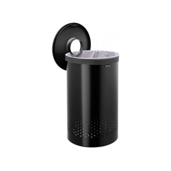 Coș de rufe negru mat din metal 60 l – Brabantia