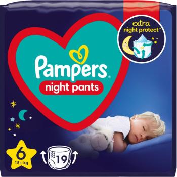 Pampers Night Pants Size 6 scutece tip chiloțel pentru noapte 15+ kg 19 buc