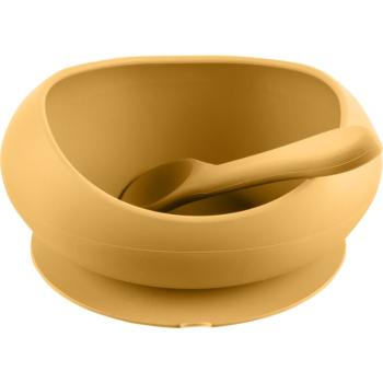 Zopa Silicone Tableware Set serviciu de masă pentru copii Mustard Yellow 1 buc