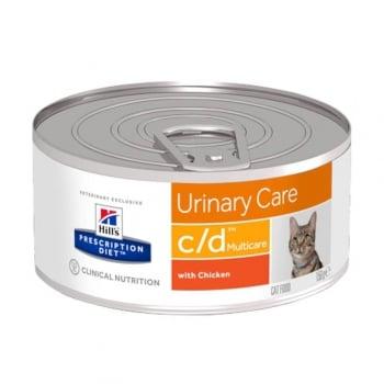 Hill's PD Feline c/d Multicare cu Pui - Prevenirea Recurentei Struvitilor, 156 g