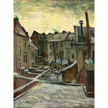 Tablou - reproducere 50x70 cm Houses Seen from the Back, Vincent van Gogh  – Fedkolor