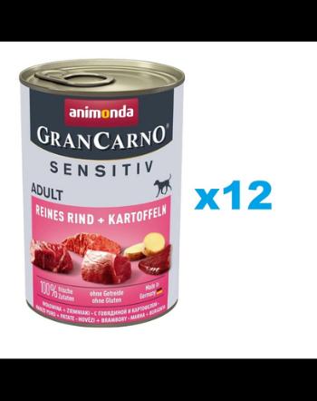 ANIMONDA Grancarno Sensitive Mancare caini sensibili, cu vita si cartofi 12x400 g