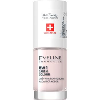 Eveline Cosmetics Nail Therapy Care & Colour balsam pentru unghii 6 in 1 culoare French 5 ml