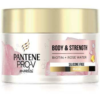 Pantene Body & Strength Rose Water Masca de par pentru par fin si normal 160 ml