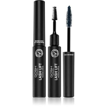 Gosh Lash Lift mascara cu rotatie pentru o buna definire a genelor perie 2 in 1 culoare 001 Extreme Black 6 ml