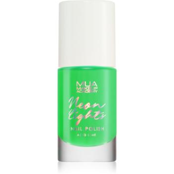 MUA Makeup Academy Neon Lights lac de unghii cu stralucire neon culoare Acid Lime 8 ml