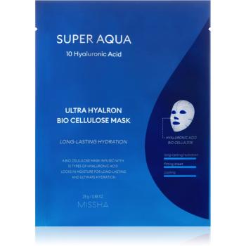 Missha Super Aqua 10 Hyaluronic Acid masca de celule cu efect hidrantant si hranitor 25 g
