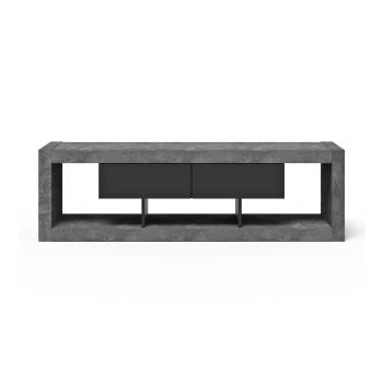 Comodă TV negru-gri cu aspect de beton 175x52 cm Nara – TemaHome