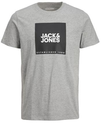 Jack&Jones Tricou pentru bărbați JJLOCK Regular Fit 12213248 Light Grey Melange BIG S