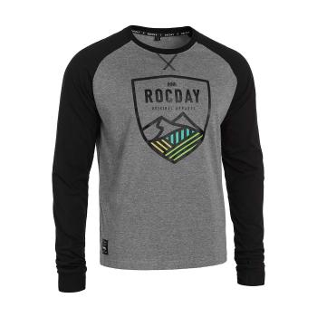 
                 ROCDAY Tricou de ciclism cu mânecă lungă - CREST - gri/negru  
            